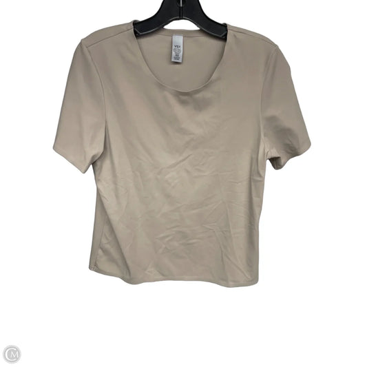 Athletic Top Short Sleeve By Victorias Secret In Tan, Size: Xl