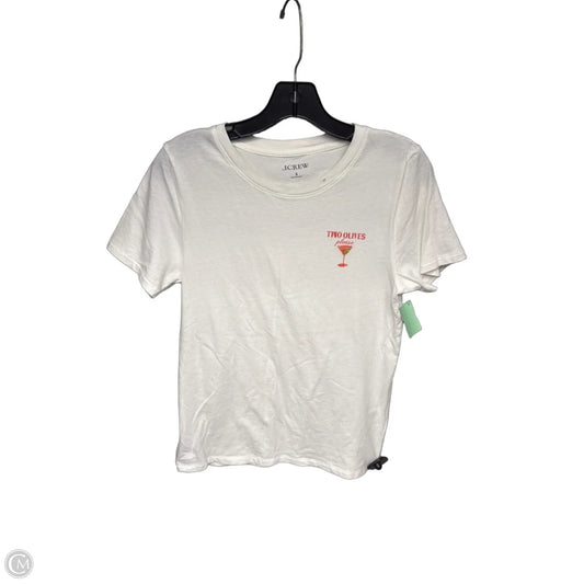 Top Short Sleeve By J. Crew In White, Size: S