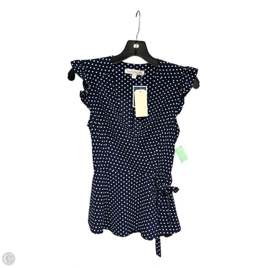 Top Short Sleeve By Monteau In Polkadot Pattern, Size: S