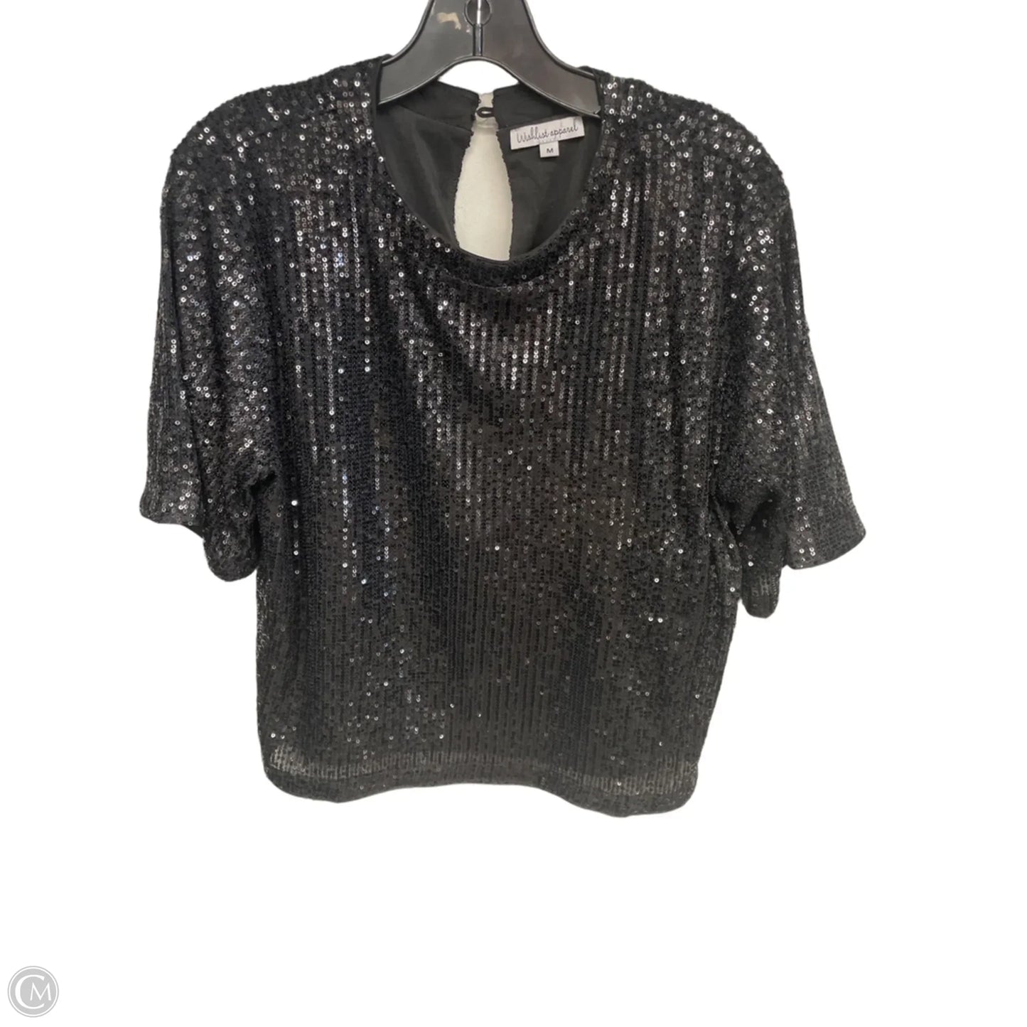 Top Short Sleeve By Wishlist In Black, Size: M