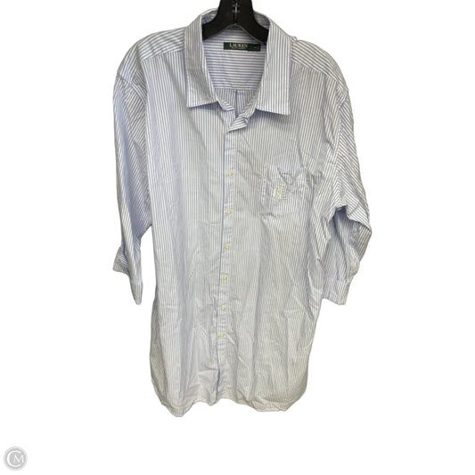 Dress Casual Short By Lauren By Ralph Lauren In Blue & White, Size: 1x