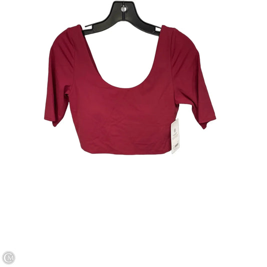 Athletic Top Short Sleeve By Athleta In Red, Size: L