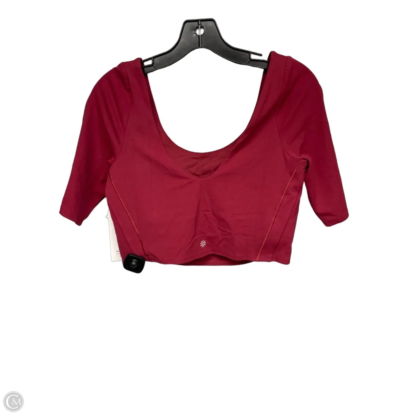 Athletic Top Short Sleeve By Athleta In Red, Size: L