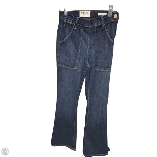 Jeans Flared By Frame In Blue Denim, Size: 0