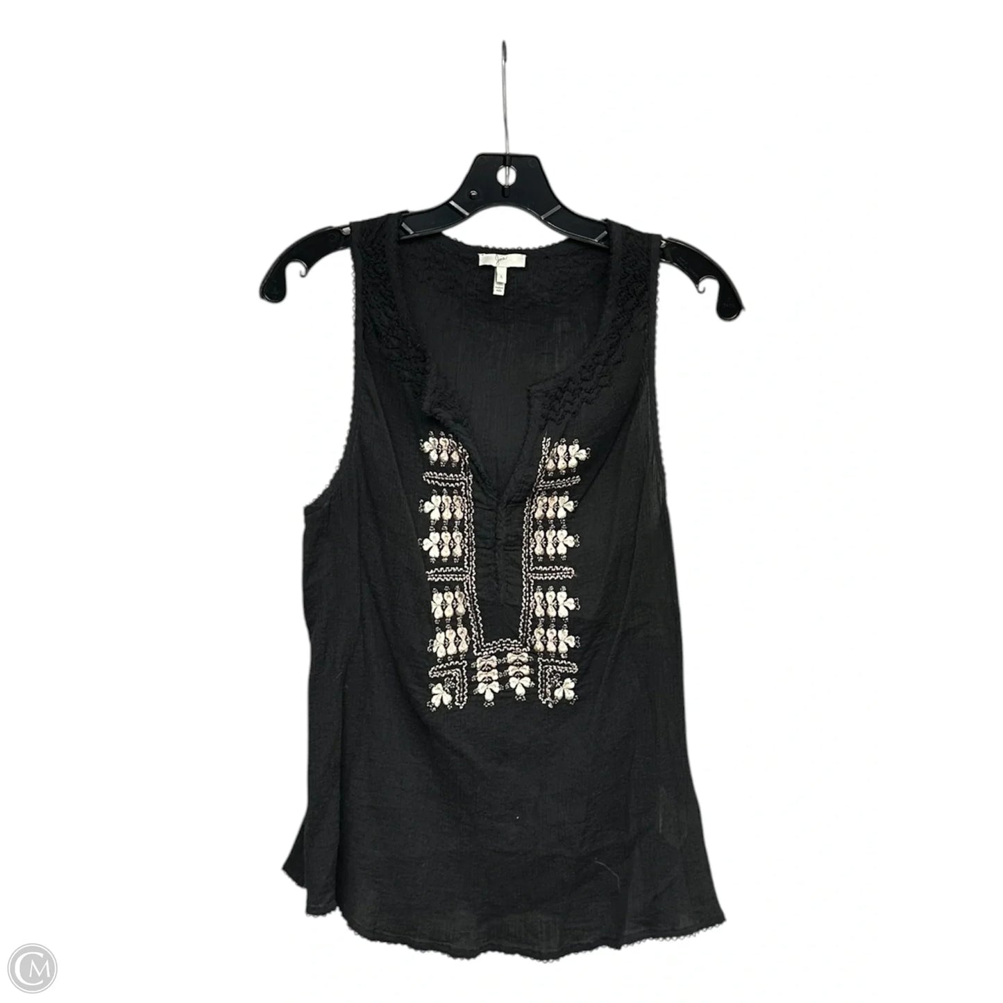 Top Sleeveless By Joie In Black & Cream, Size: L