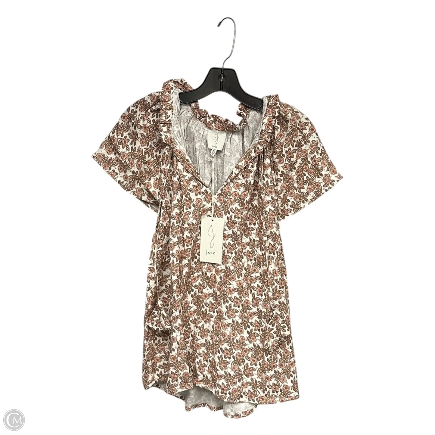 Top Short Sleeve By Joie In Floral Print, Size: Xl