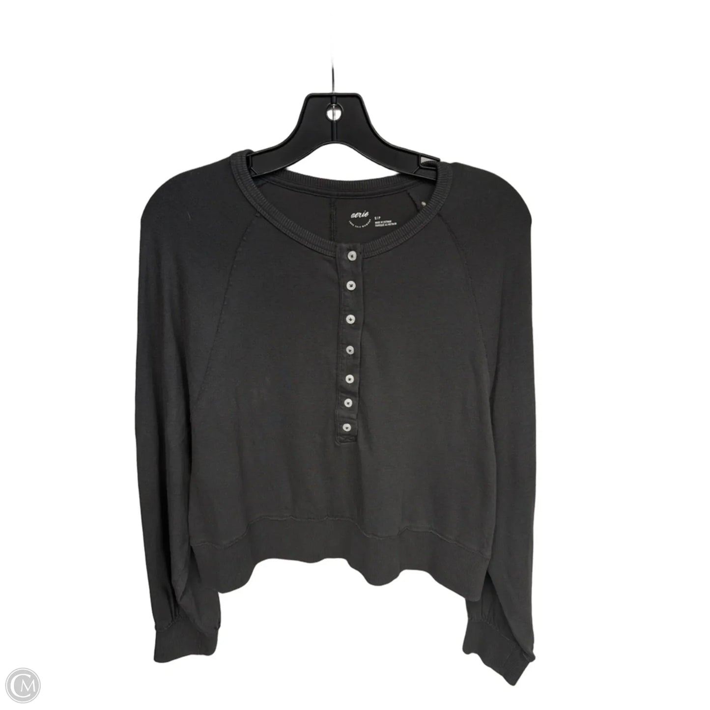 Top Long Sleeve By Aerie In Grey, Size: S