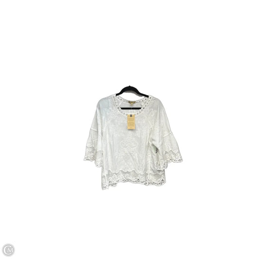 Top Short Sleeve By Democracy In White, Size: L