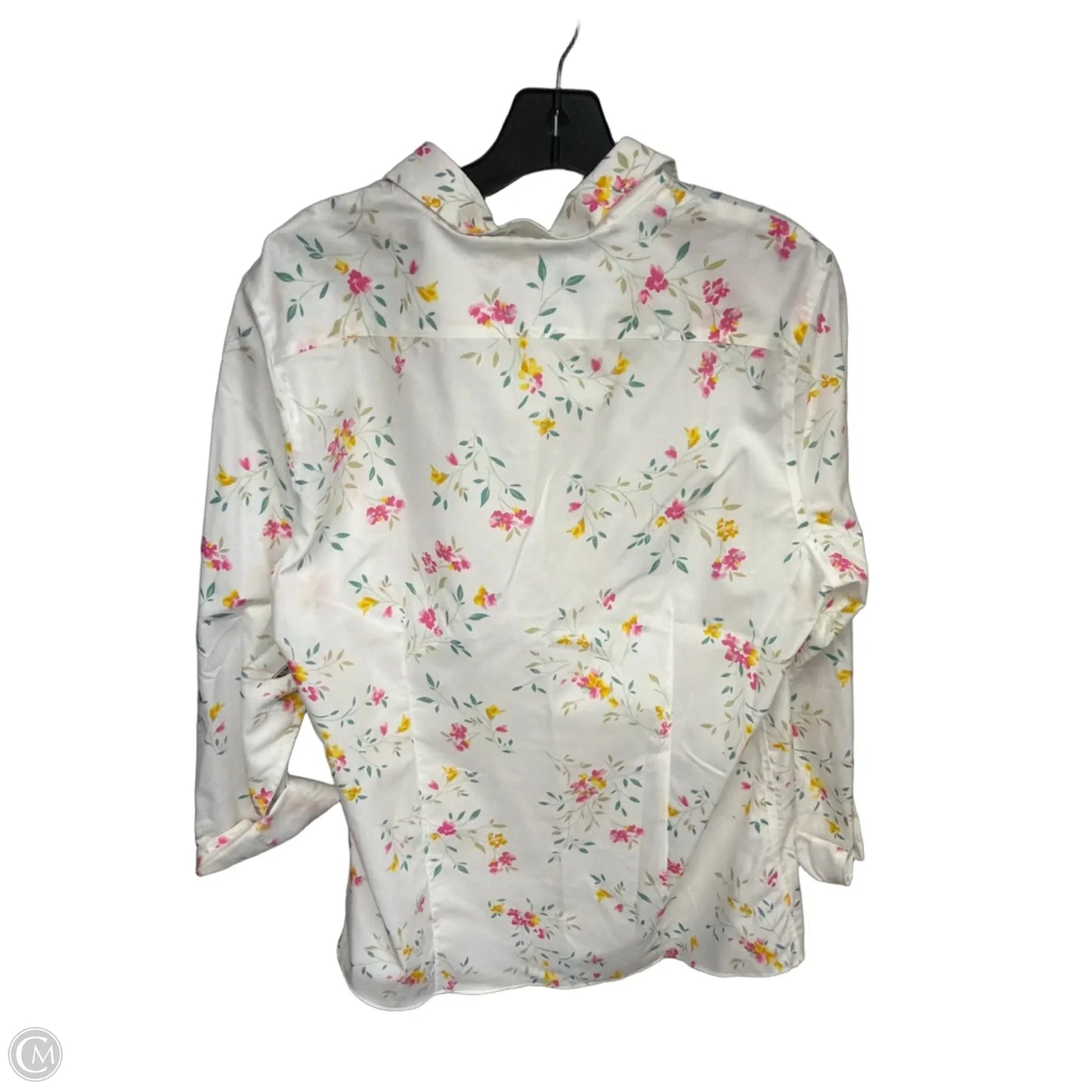 Top Long Sleeve By Lands End In Floral Print, Size: 14