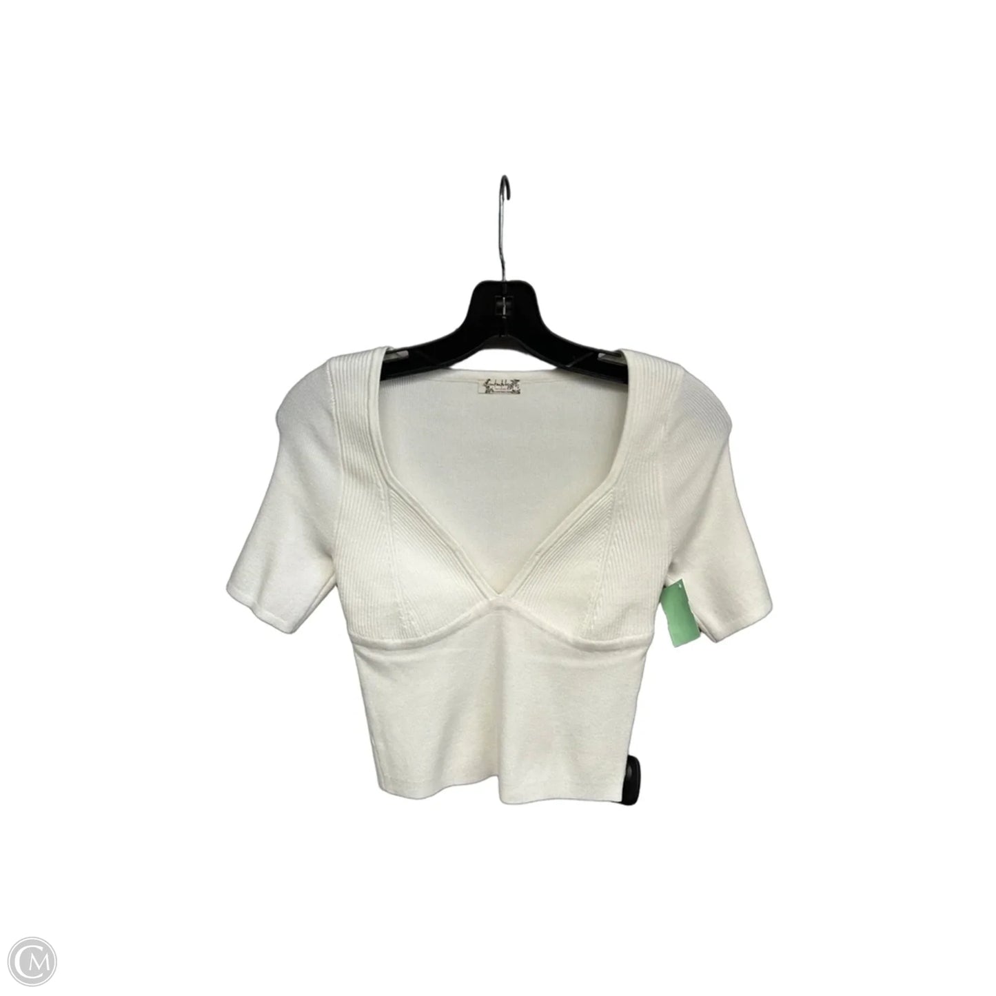 Top Short Sleeve By Free People In Cream, Size: Xs