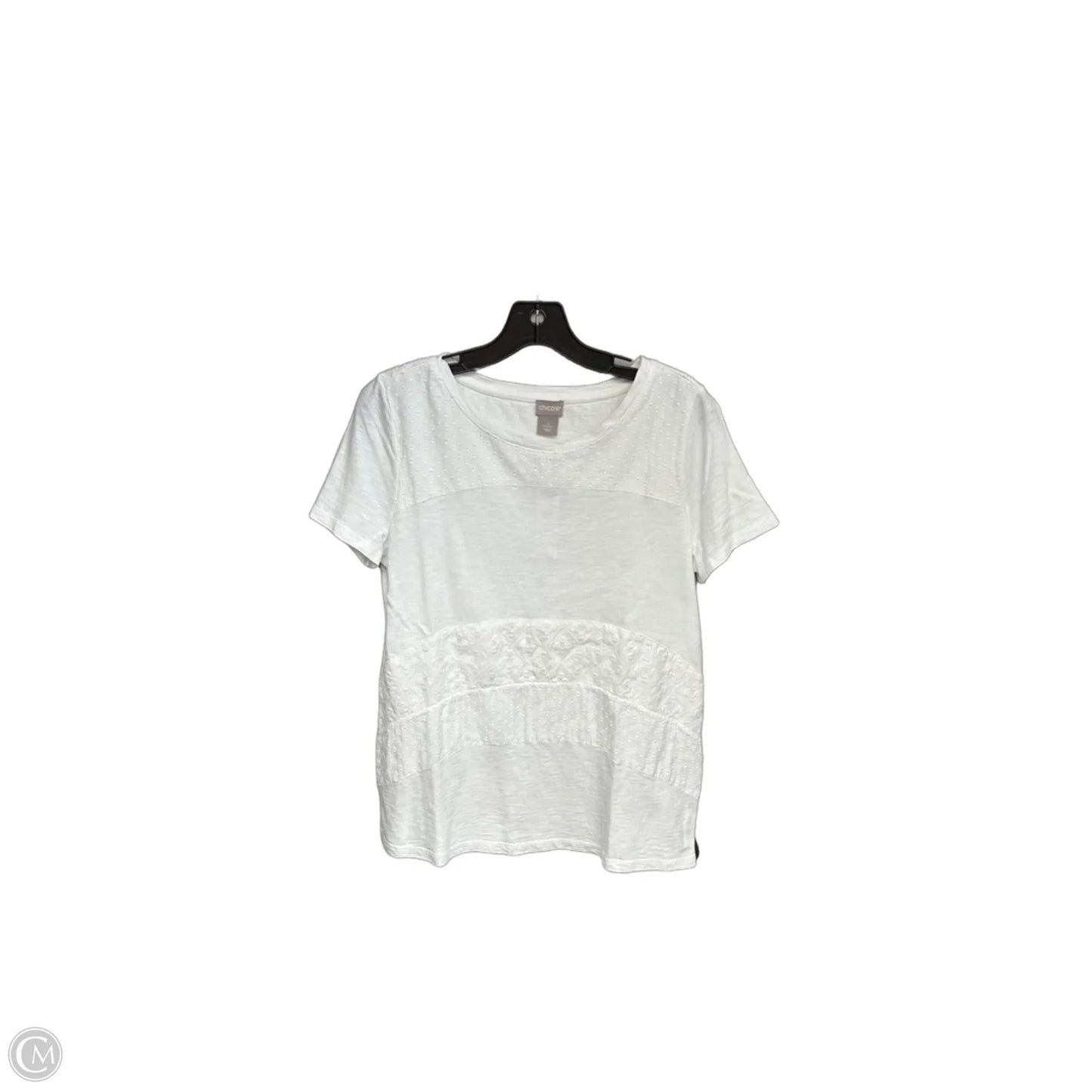 Top Short Sleeve By Chicos In White, Size: S