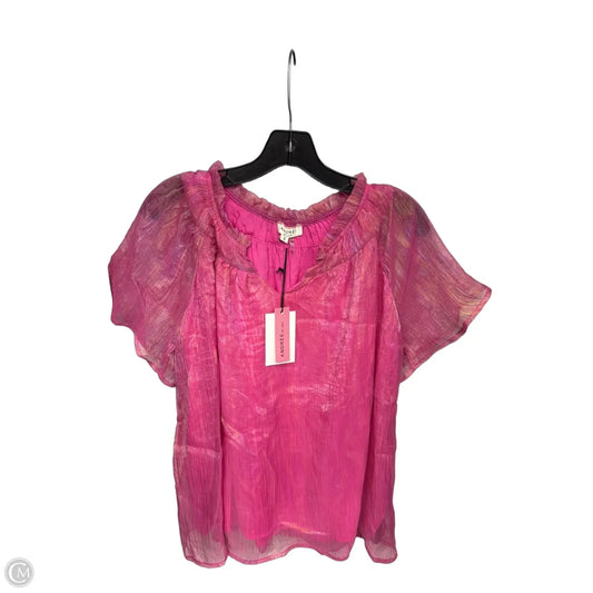Top Short Sleeve By Andree By Unit In Pink, Size: S