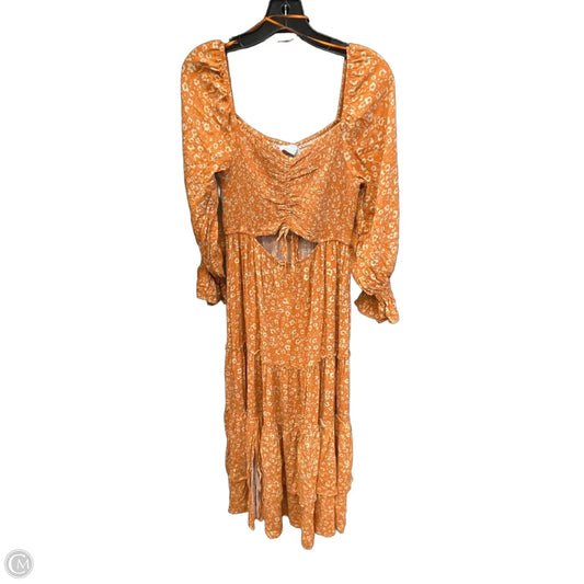 Dress Casual Maxi By Blue B In Orange, Size: L