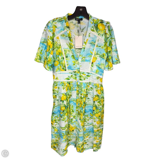 Dress Casual Maxi By Nobody’s Child In Blue & Yellow, Size: 8