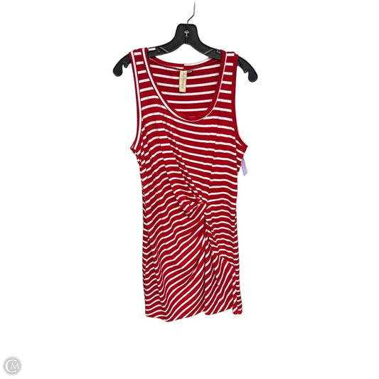 Dress Casual Short By Allison Joy In Red & White, Size: L