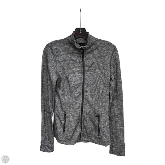 Athletic Jacket By Lululemon In Grey, Size: 8