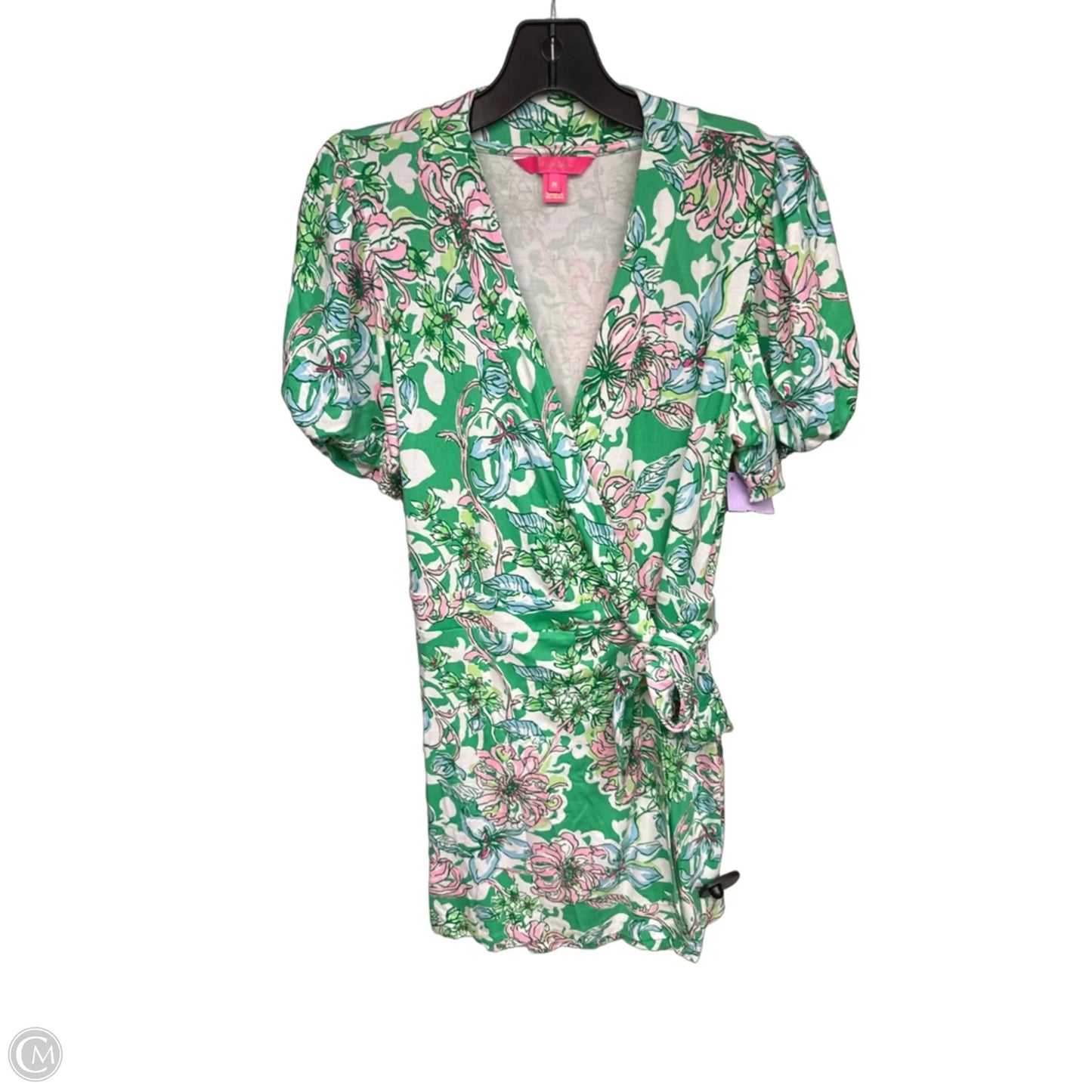 Dress Casual Short By Lilly Pulitzer In Green & White, Size: M