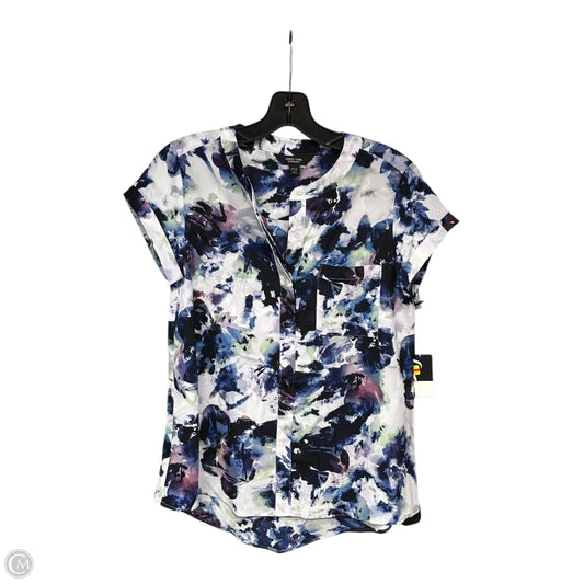 Top Short Sleeve By Simply Vera In Blue & White, Size: Xsp