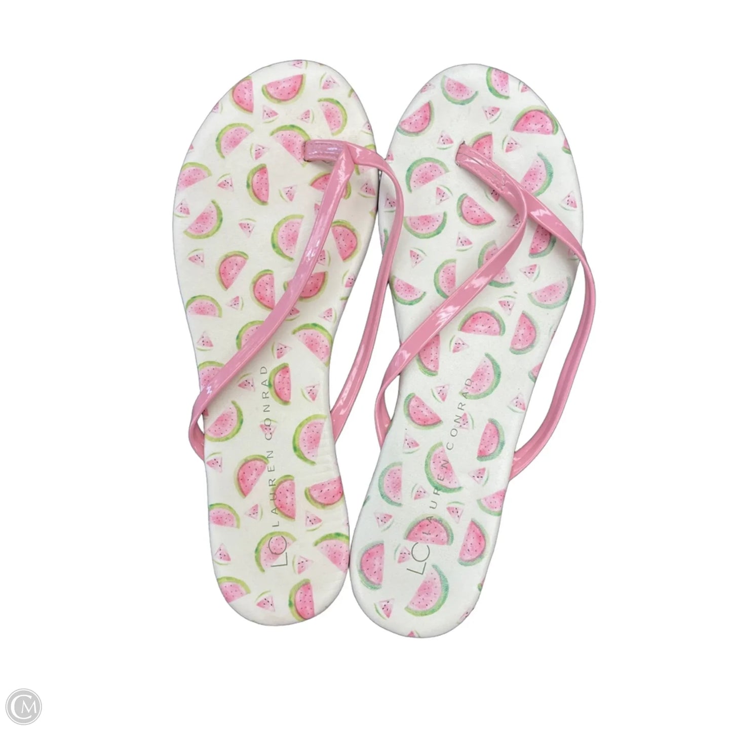 Sandals Flip Flops By Lc Lauren Conrad In Pink & Purple, Size: 7