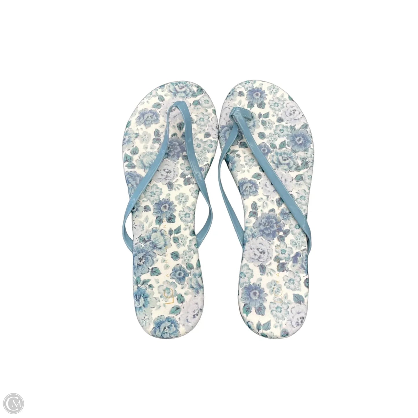 Sandals Flip Flops By Lc Lauren Conrad In Teal, Size: 7
