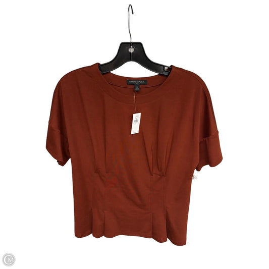 Top Short Sleeve By Banana Republic In Orange, Size: M
