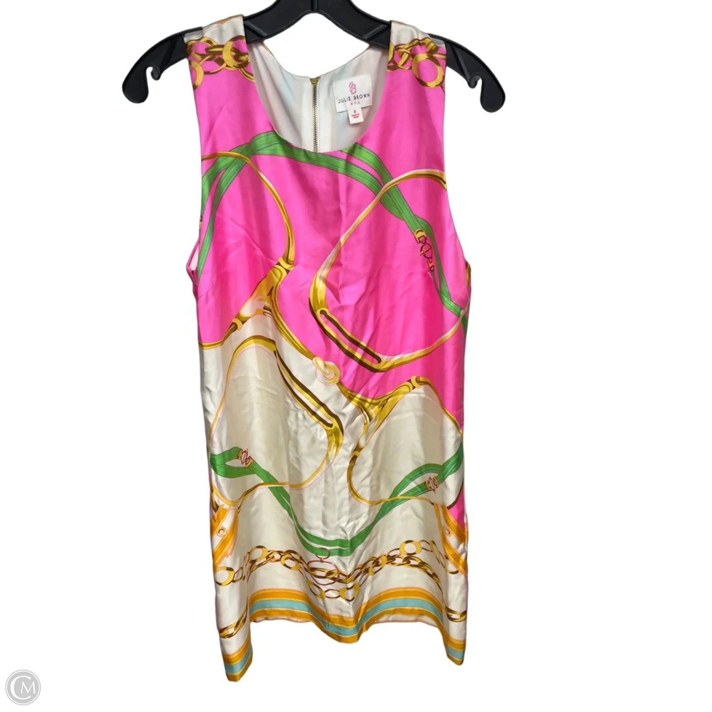 Dress Casual Short By Julie Brown In Pink & White, Size: 8