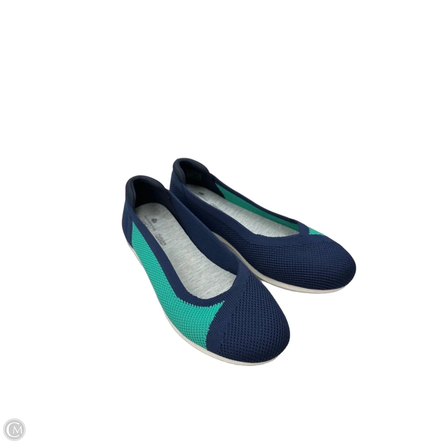 Shoes Flats By Clarks In Blue & Green, Size: 7.5