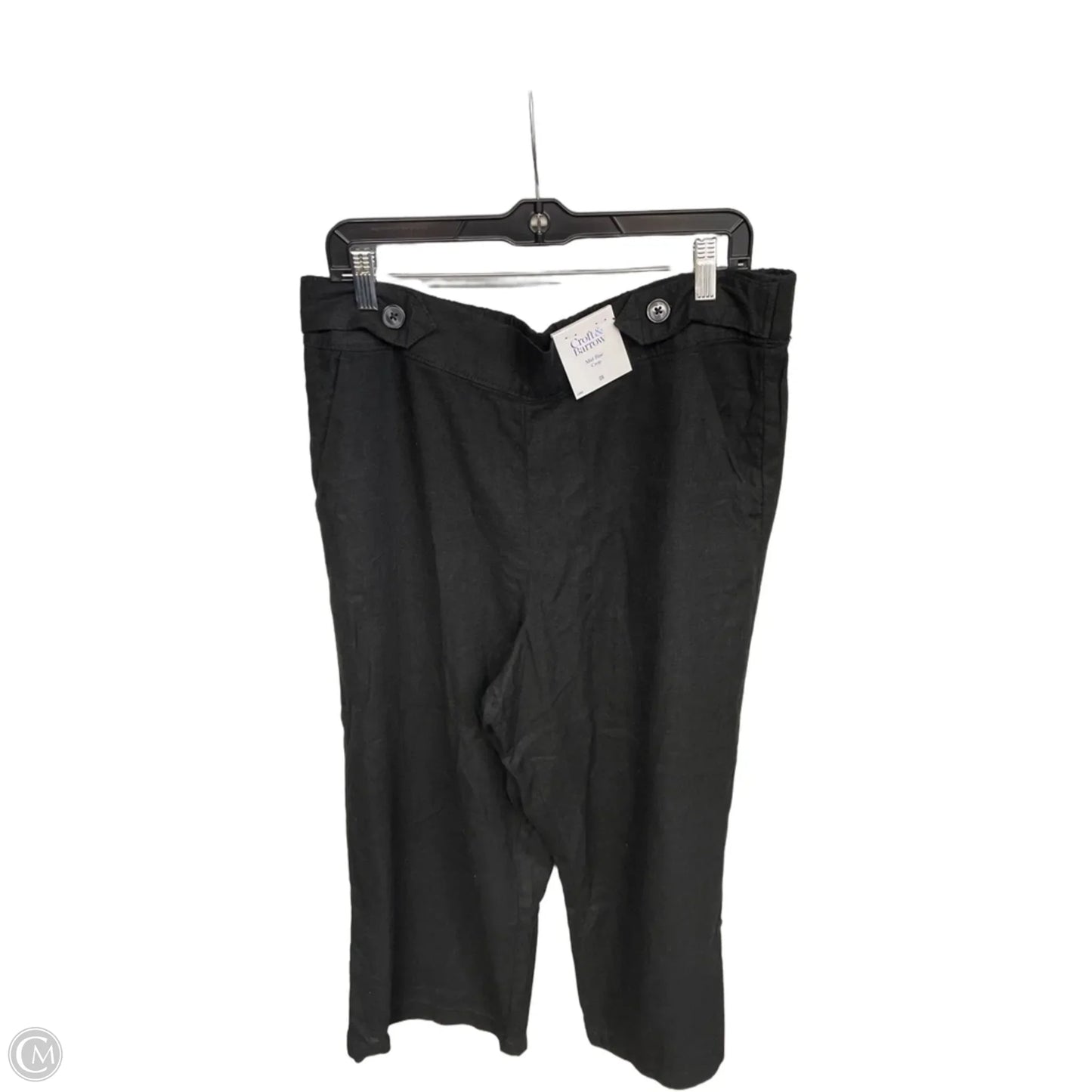 Pants Cropped By Croft And Barrow In Black, Size: Xl