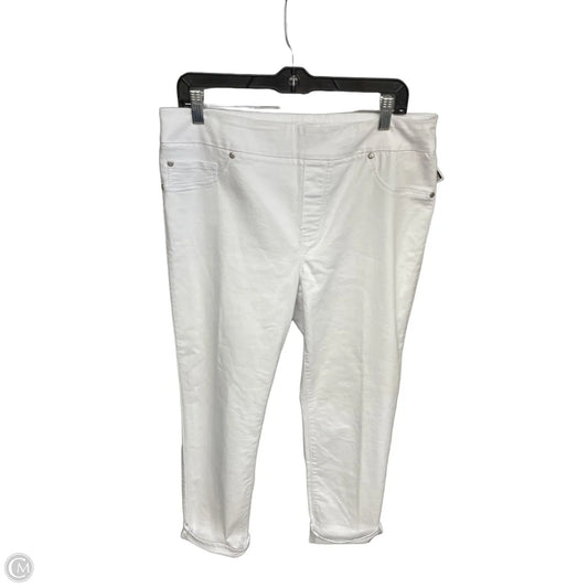 Jeans Straight By Tribal In White, Size: 14