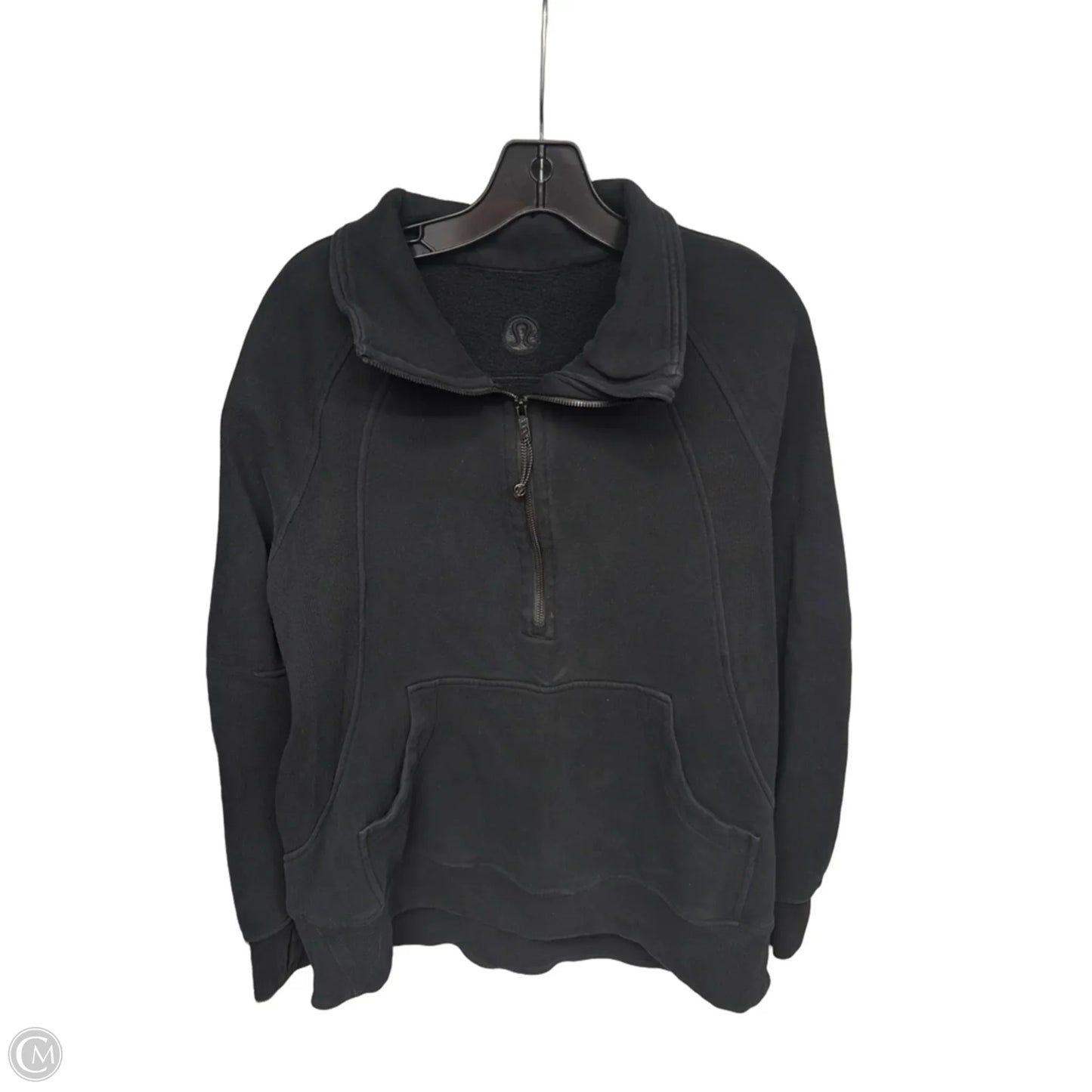 Athletic Sweatshirt Crewneck By Lululemon In Black, Size: M