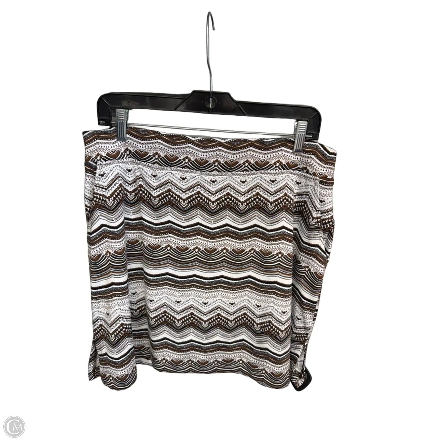Skort By Clothes Mentor In Brown & White, Size: L