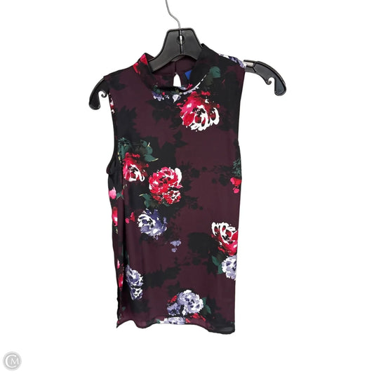 Top Sleeveless By Apt 9 In Floral Print, Size: Xs