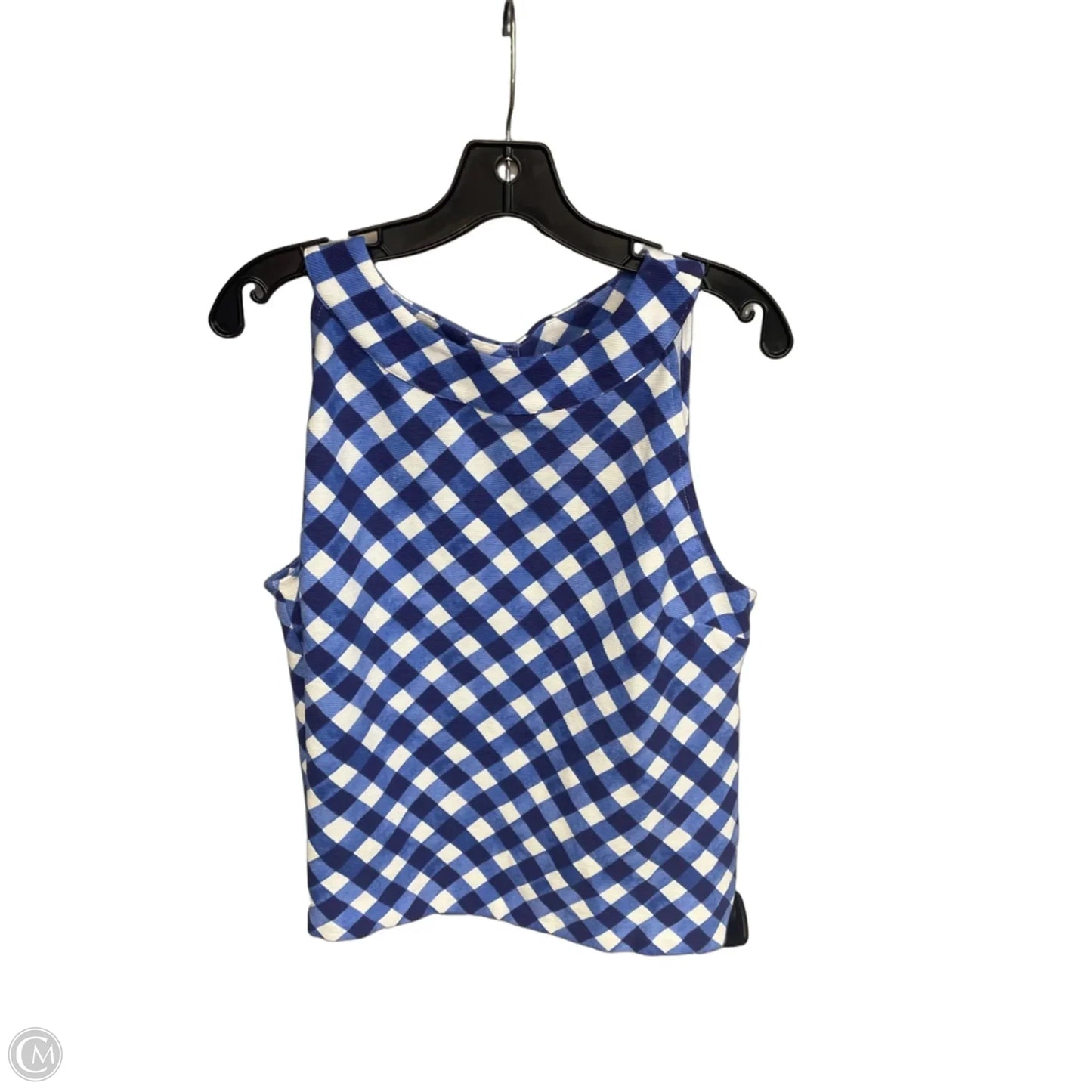 Top Sleeveless By Talbots In Blue & White, Size: Xlp