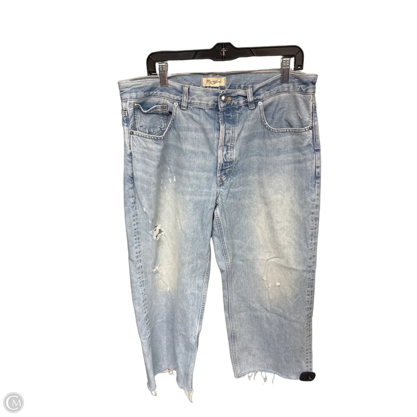Jeans Straight By Madewell In Blue Denim, Size: 12