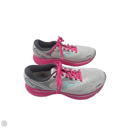 Shoes Athletic By Brooks In Grey & Pink, Size: 8