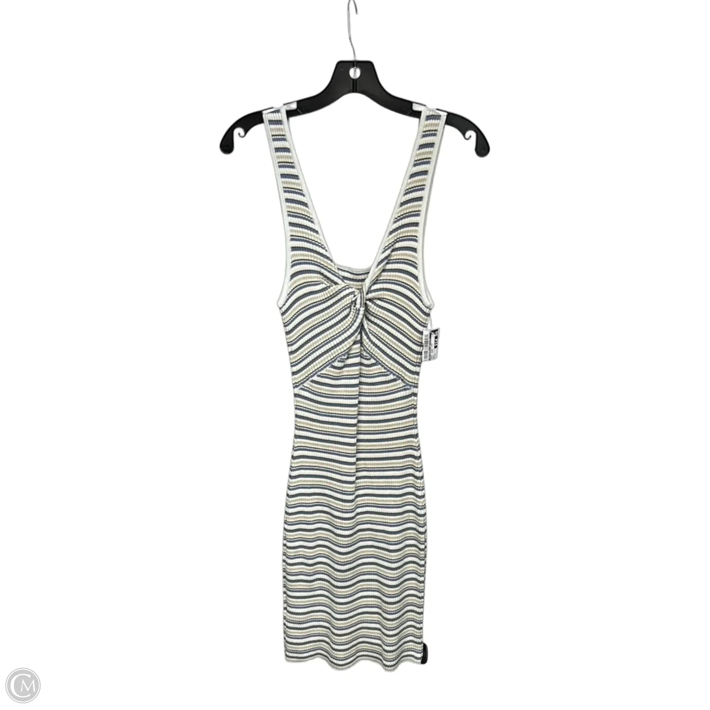 Dress Casual Midi By Abercrombie And Fitch In Blue & Cream, Size: M