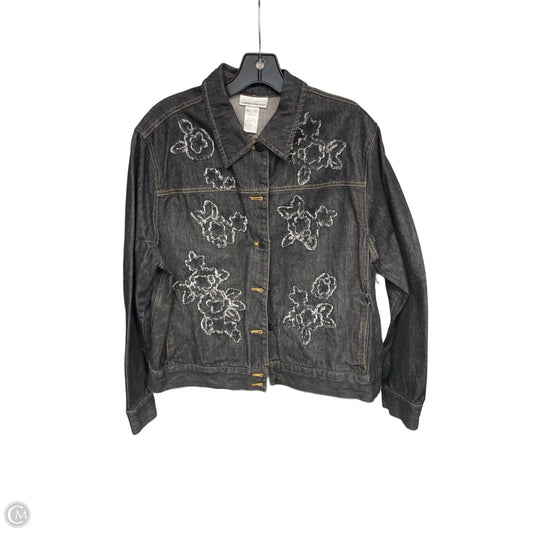 Jacket Denim By Jones New York In Black, Size: Xl