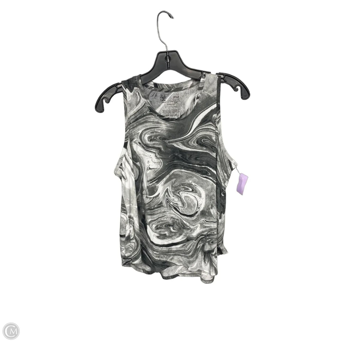 Top Sleeveless By Xersion In Grey & White, Size: Mp