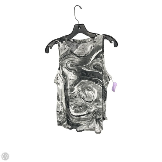 Top Sleeveless By Xersion In Grey & White, Size: Mp