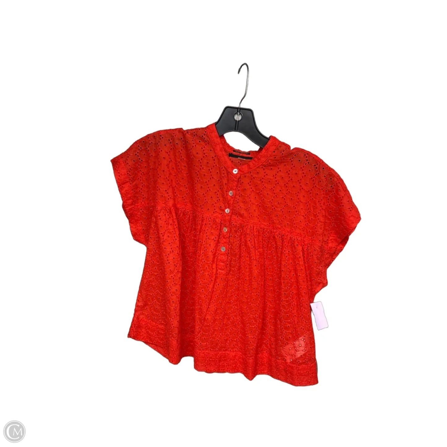 Top Short Sleeve By Mother In Orange, Size: S