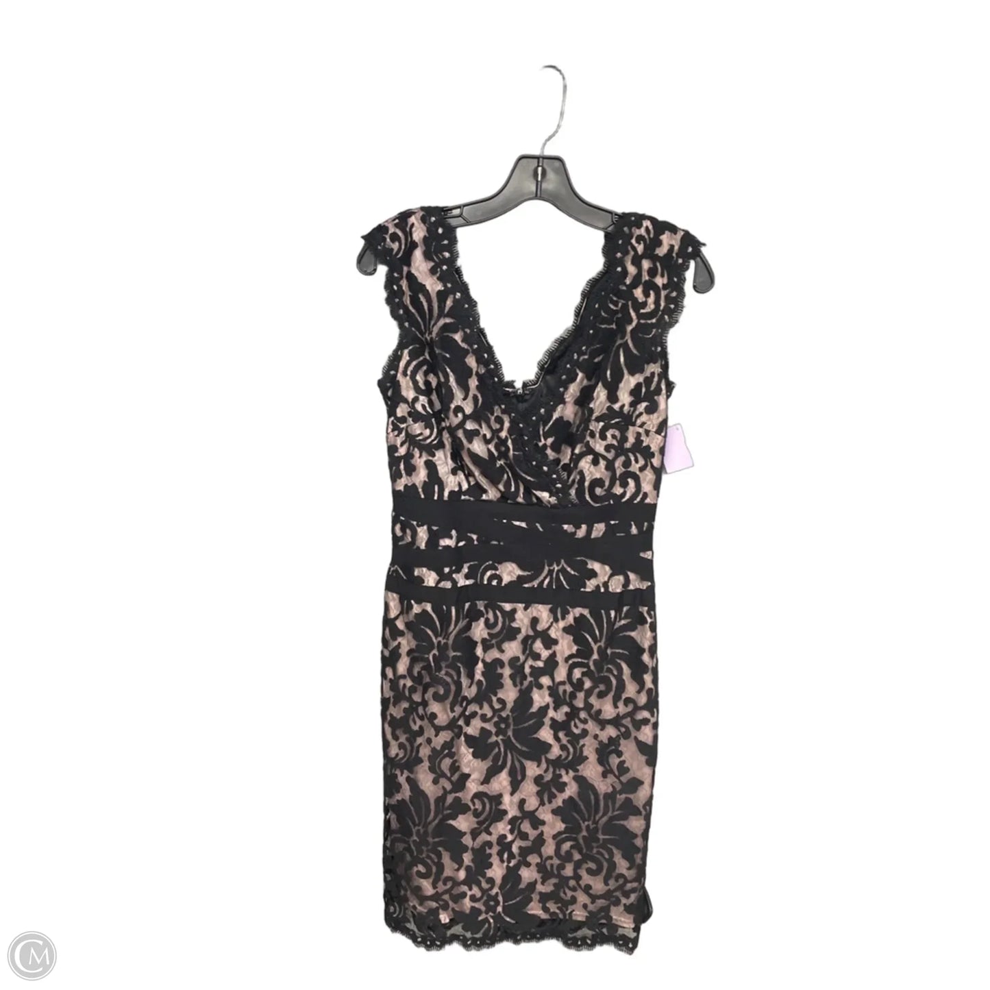 Dress Party Midi By Clothes Mentor In Black & Cream, Size: 8