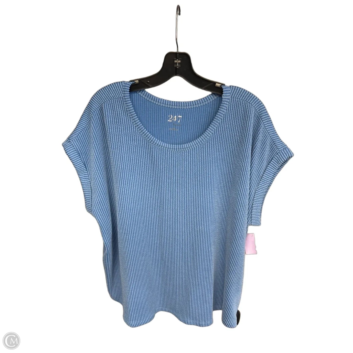 Top Short Sleeve By Maurices In Blue, Size: 1x