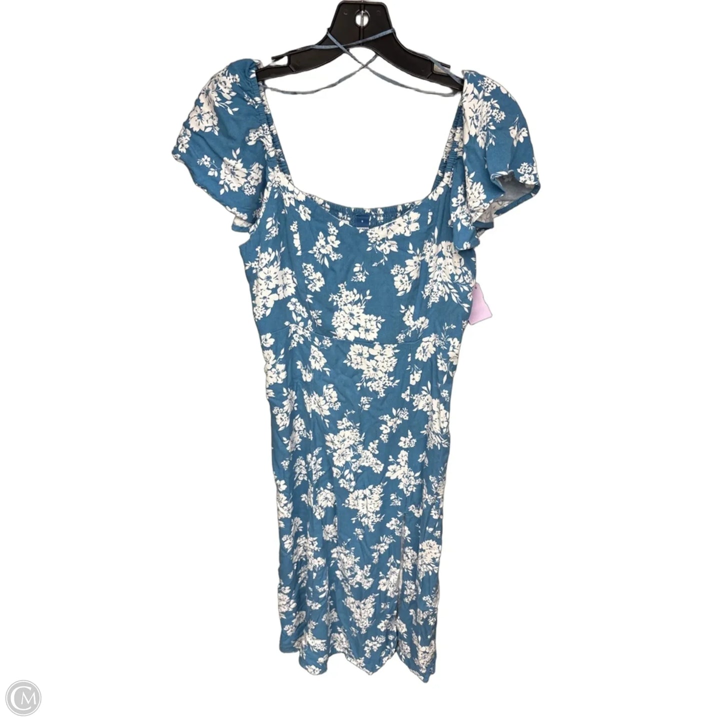 Dress Casual Midi By Old Navy In Blue & White, Size: S