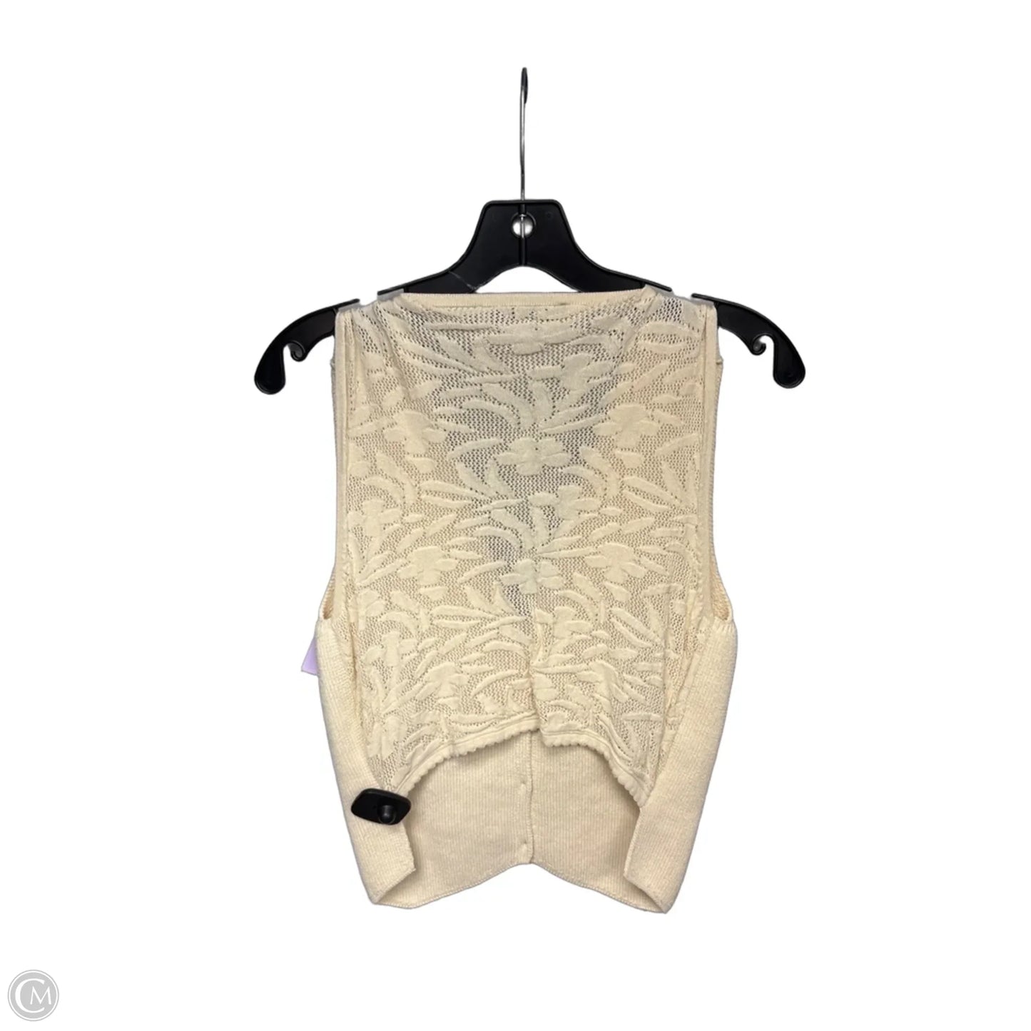 Top Sleeveless By Zara In Cream, Size: M