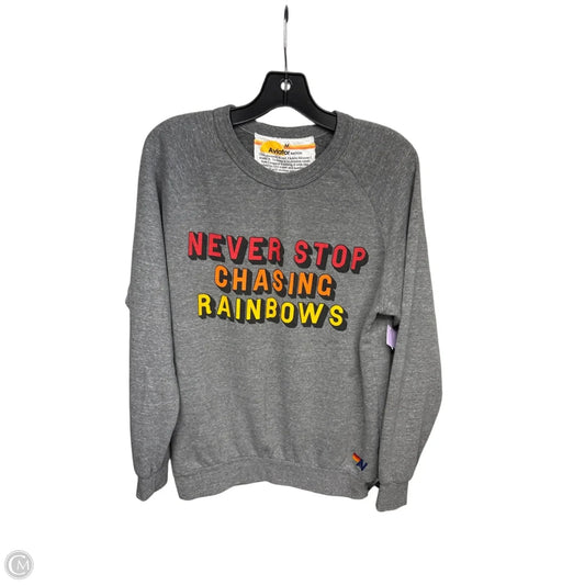 Sweatshirt Crewneck By Aviator Nation In Grey, Size: M