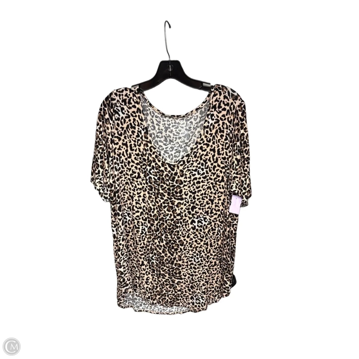Top Short Sleeve Basic By Maurices In Animal Print, Size: Xl