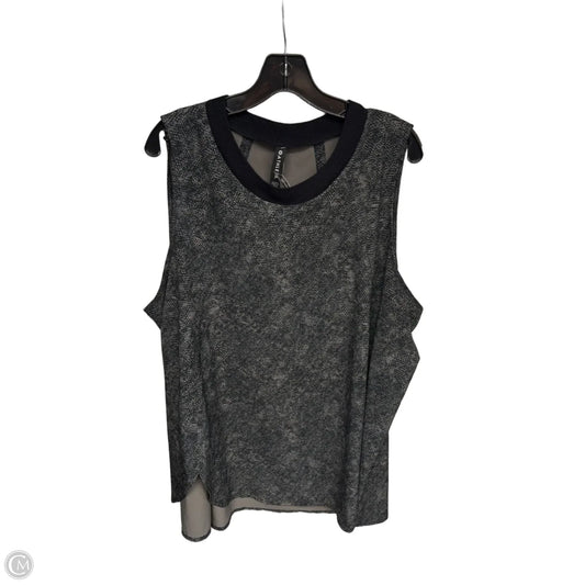 Athletic Tank Top By Athleta In Black & Grey, Size: 3x