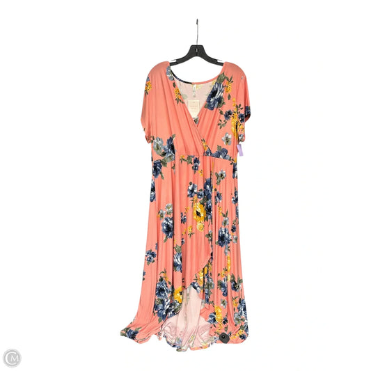 Dress Casual Short By Emerald In Floral Print, Size: 3x