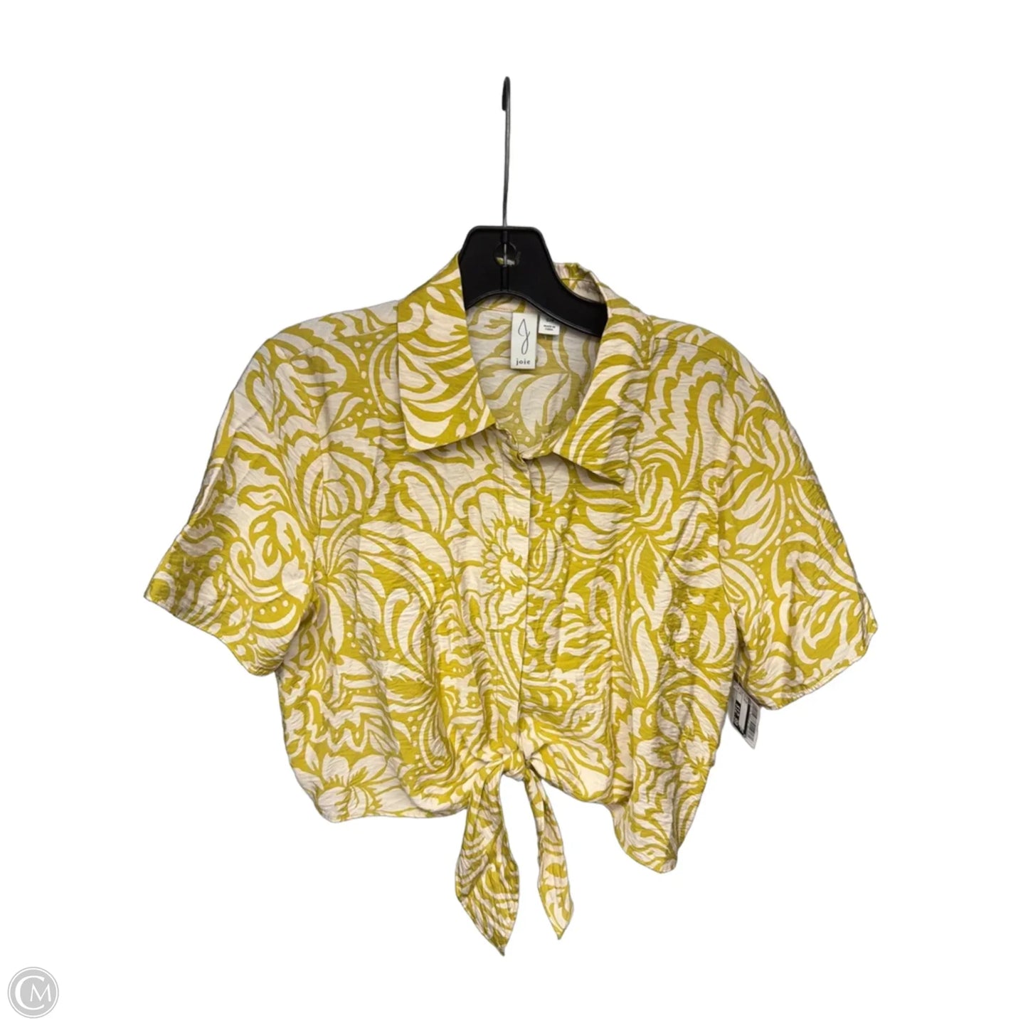 Top Short Sleeve By Joie In Yellow, Size: S