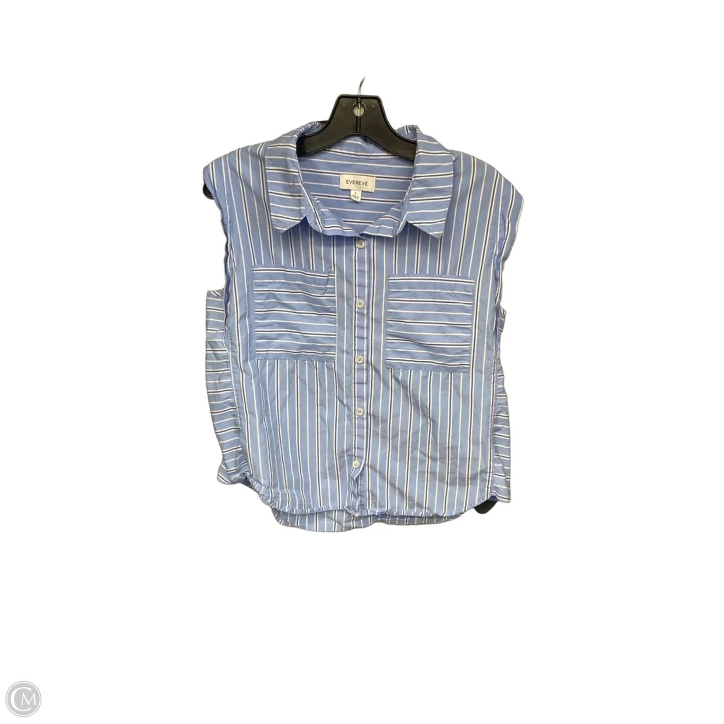 Top Sleeveless By Evereve In Blue, Size: L